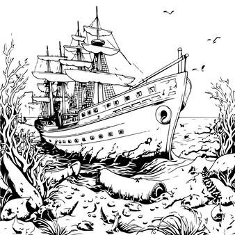 Page big ship coloring pages images