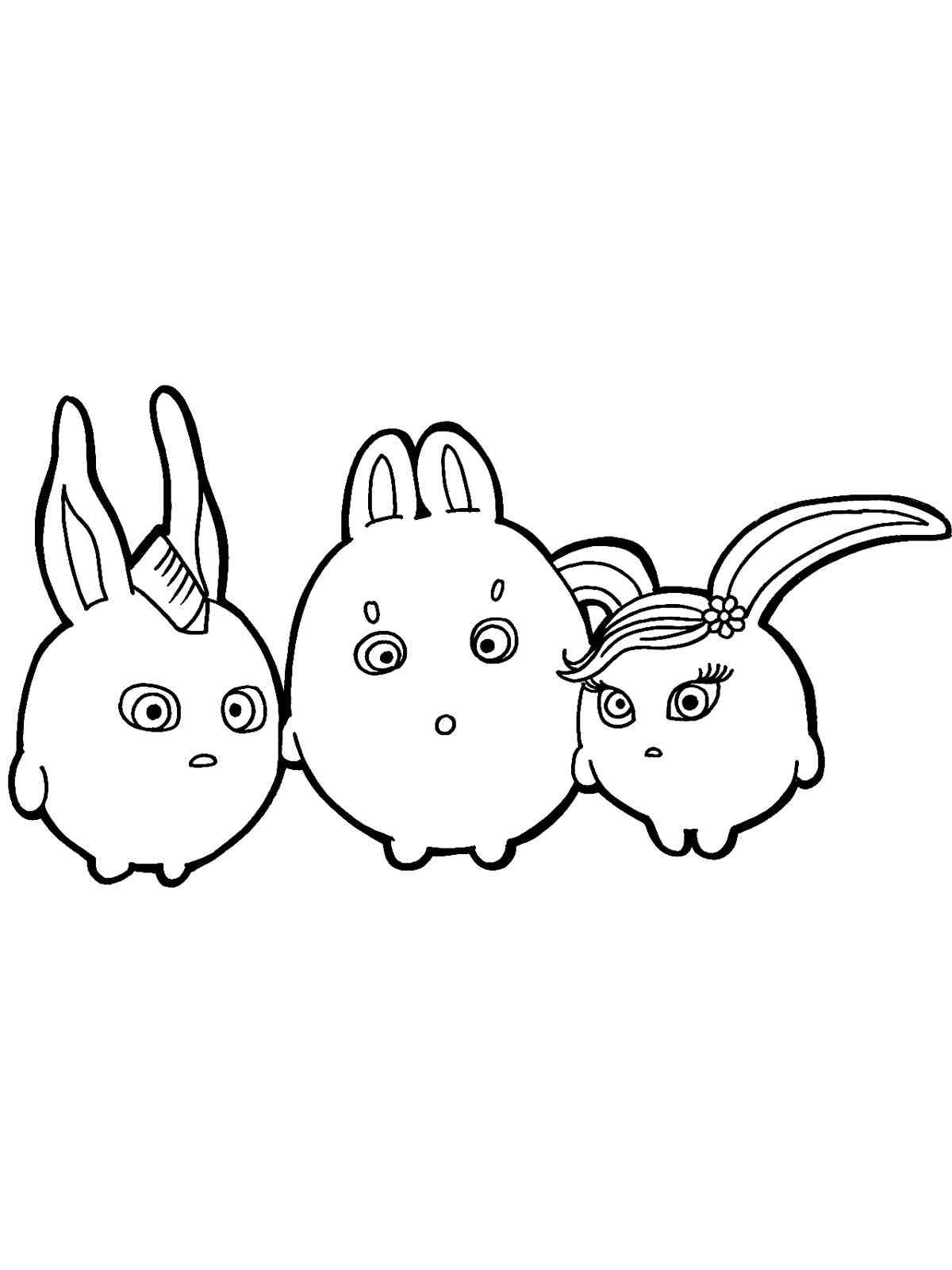 Sunny bunnies coloring pages