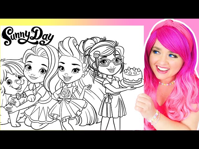 Coloring sunny day doodle cindy blair giant coloring pages crayola crayons