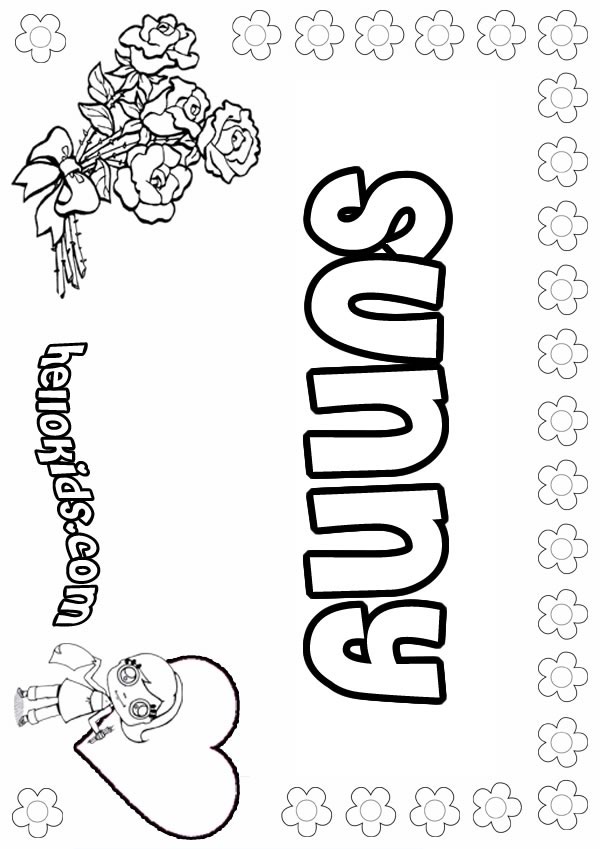 Sunny coloring pages