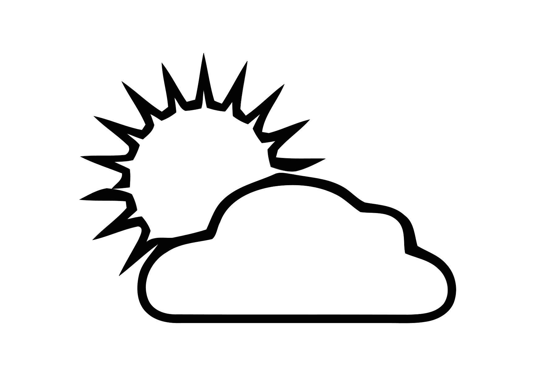 Coloring page a partly sunny