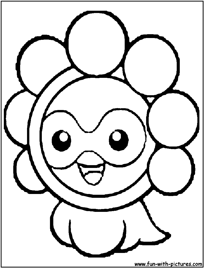 Castform sunny coloring page