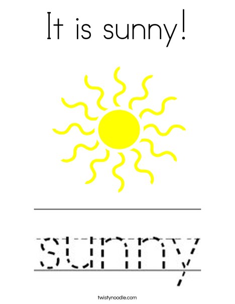 It is sunny coloring page