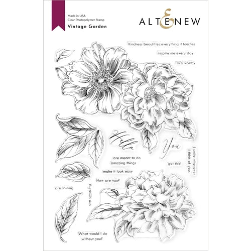 Altenew vintage garden clear stamps alt â simon says stamp
