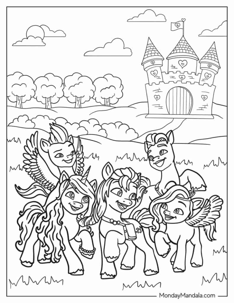 My little pony coloring pages free pdf printables