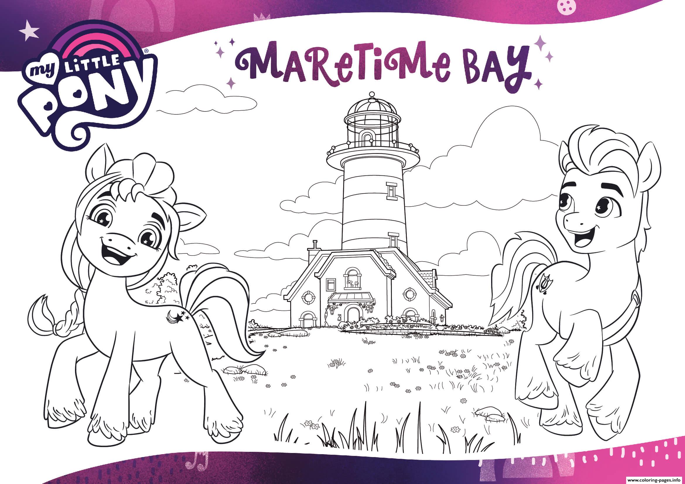 Maretime bay sunny starscout hitch trailbrazer ponies mlp coloring page printable