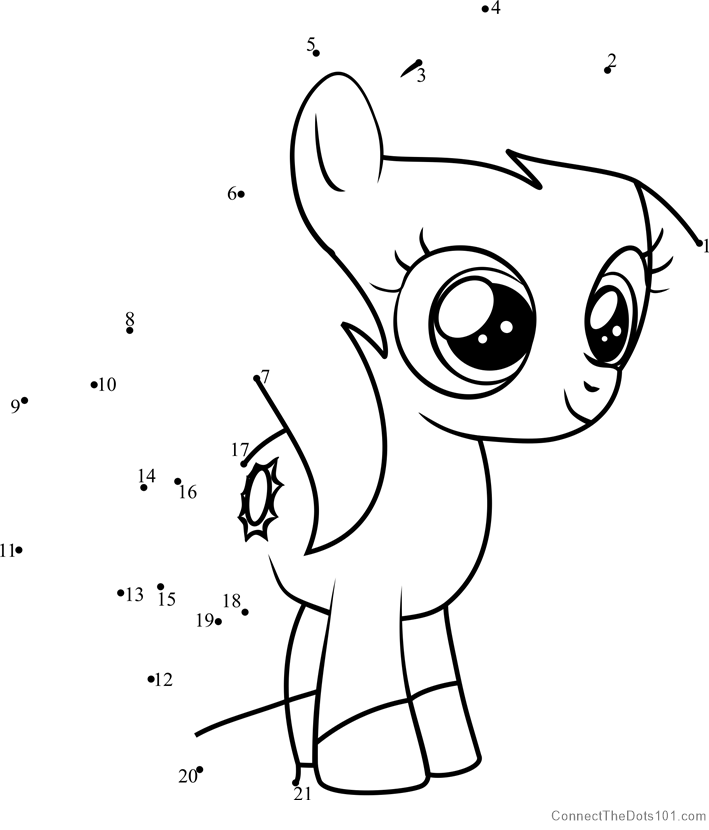 Sunny daze my little pony dot to dot printable worksheet
