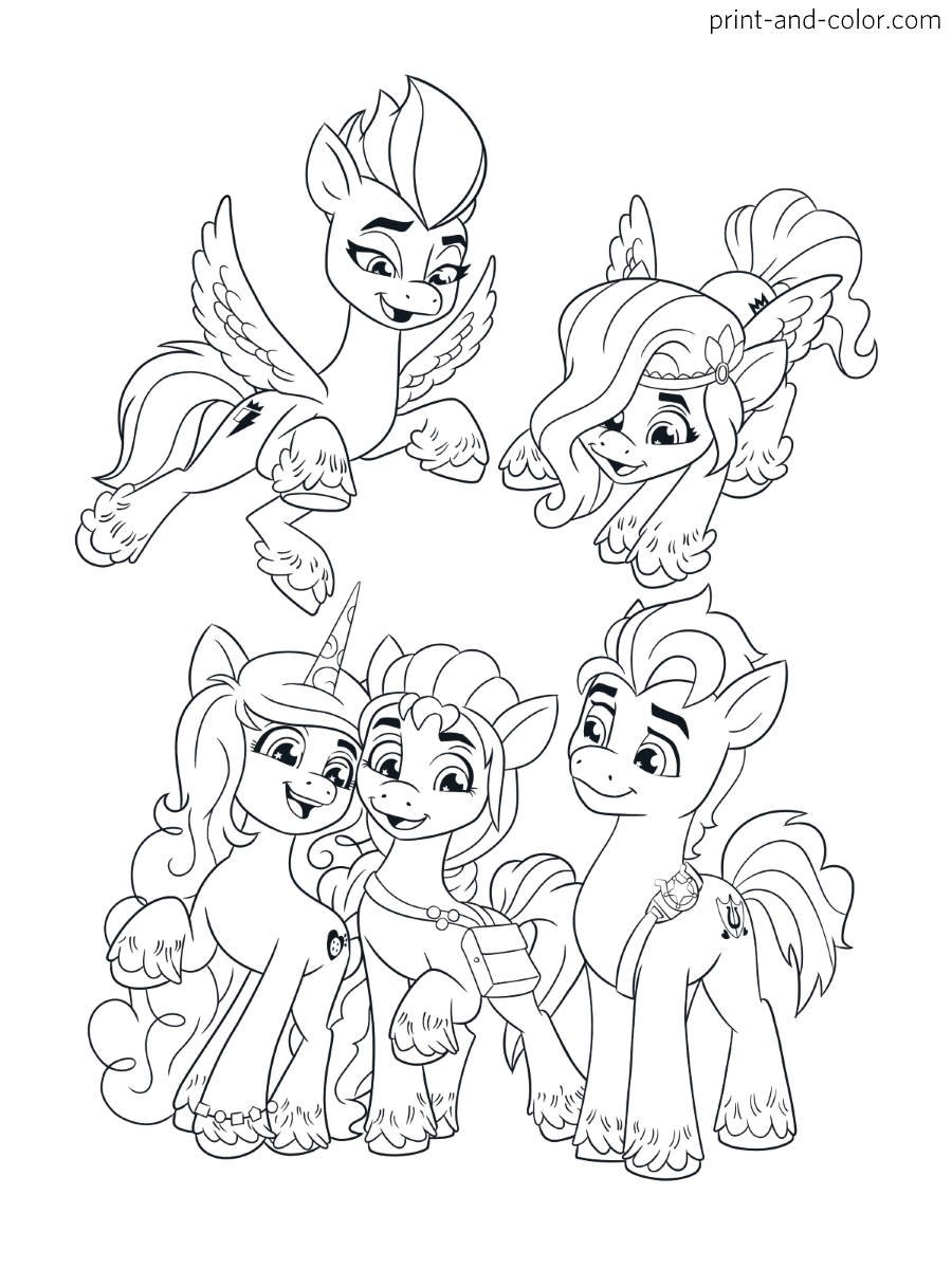 My little pony new generation coloring pages print and color