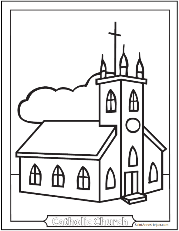 Church coloring sheet âïâï easy kindergarten coloring page coloring pages for kids sunday school coloring pages coloring pages