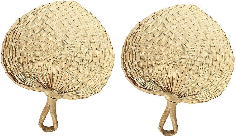 Sunnyhill pack of vietnam hand fan dried palm leaves fan is delicately woven by hand home kitchen