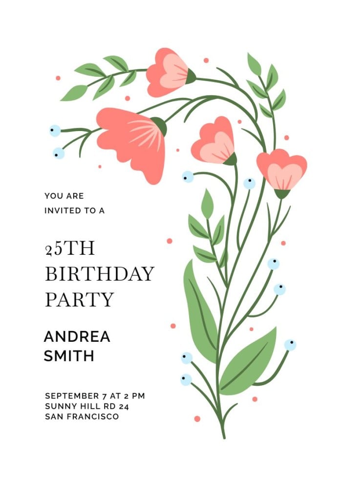 Free floral invitation templates to design