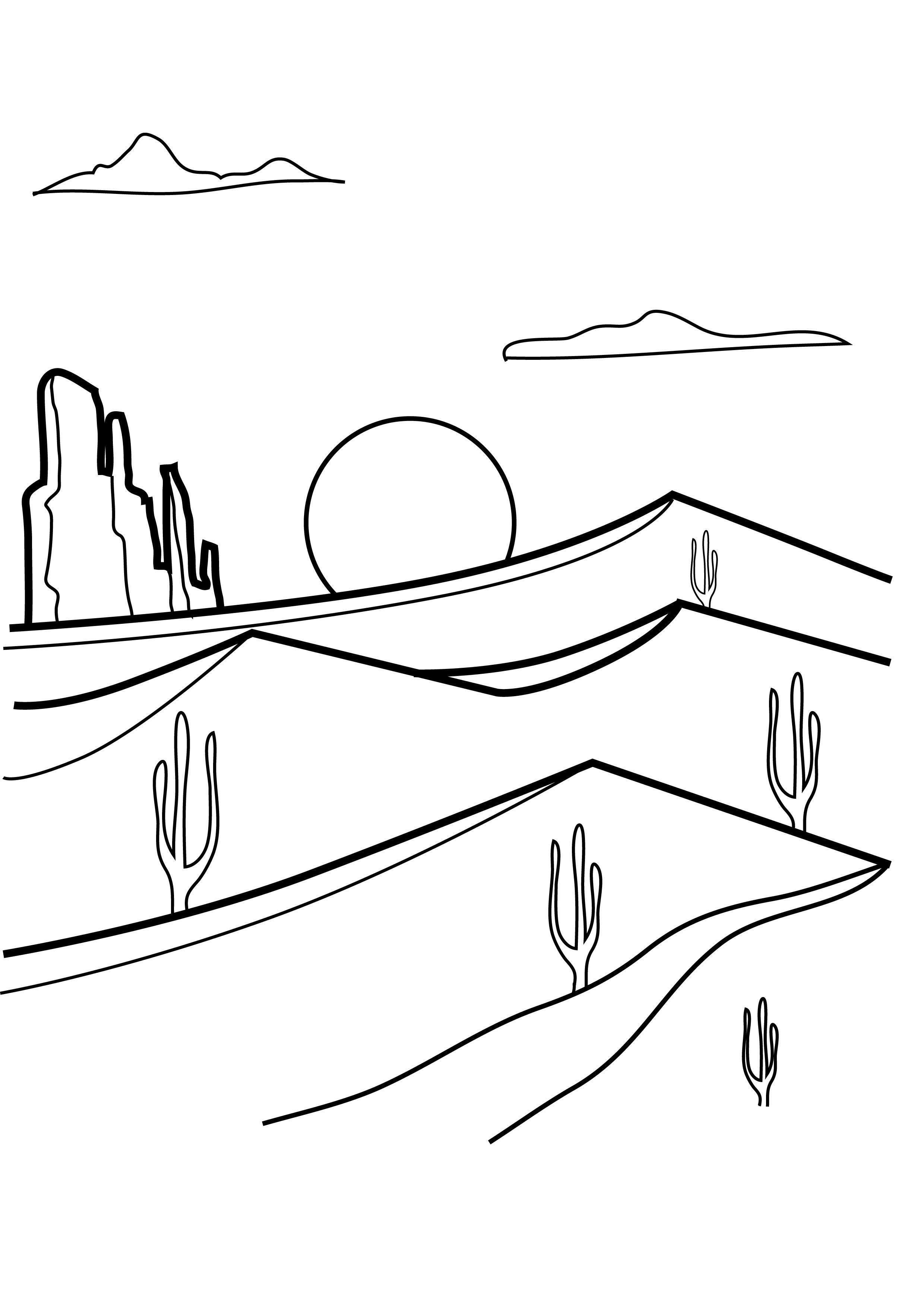 Desert coloring pages