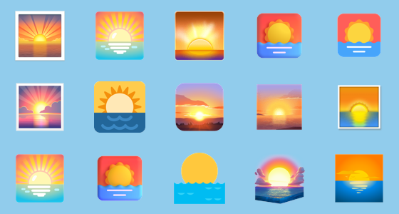 Ð sunrise emoji