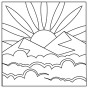 Sunrise emoji coloring page free printable coloring pages
