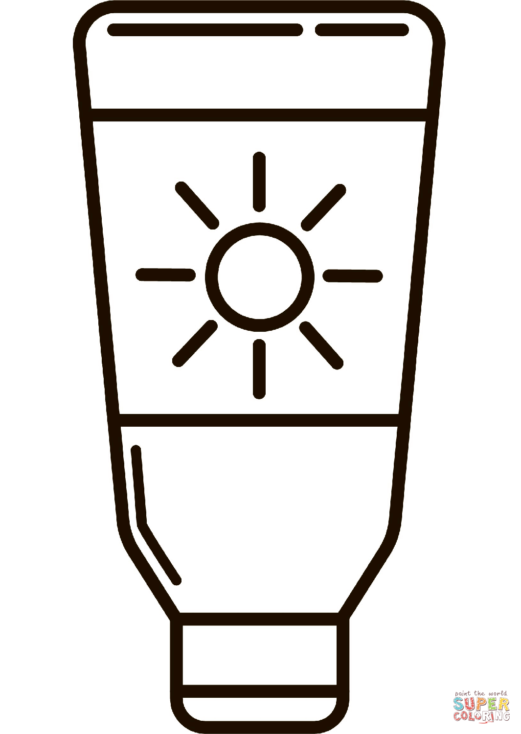 Sunscreen coloring page free printable coloring pages