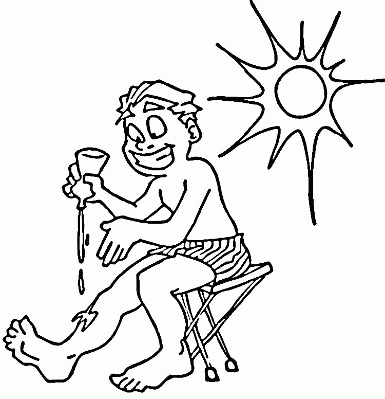 Sunscreen coloring pages