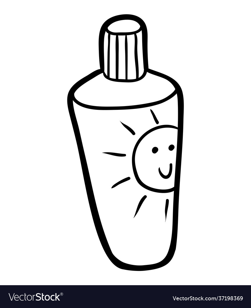 Coloring book sunscreen cream tube royalty free vector image