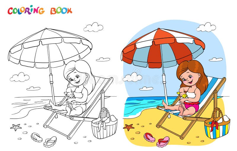 Girl swimsuit coloring page stock illustrations â girl swimsuit coloring page stock illustrations vectors clipart