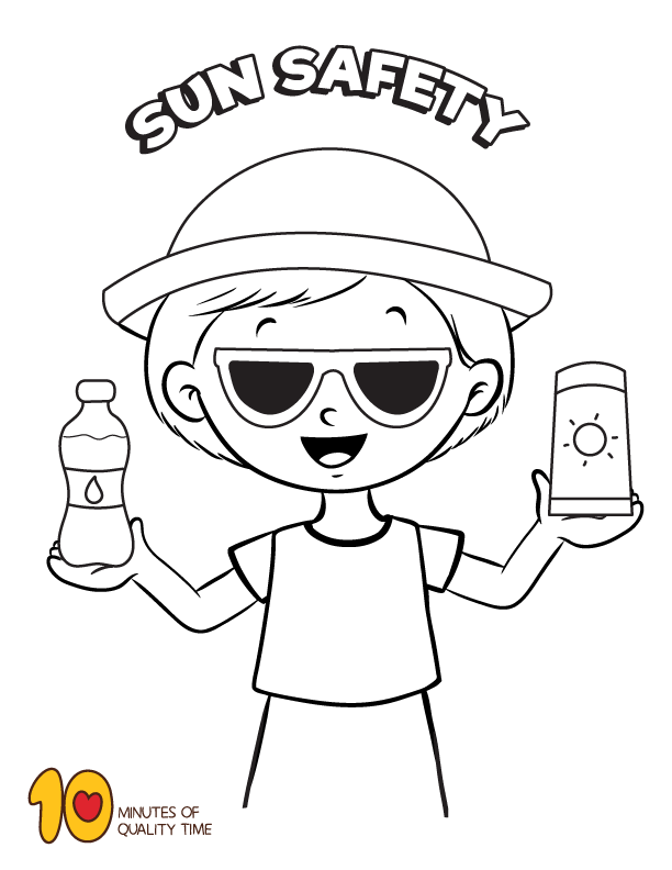 Sun safety loring page preschool lor activities loring pages camping crafts for kids