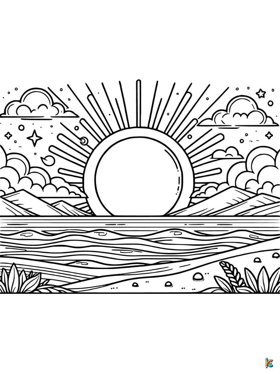 Beach coloring pages â
