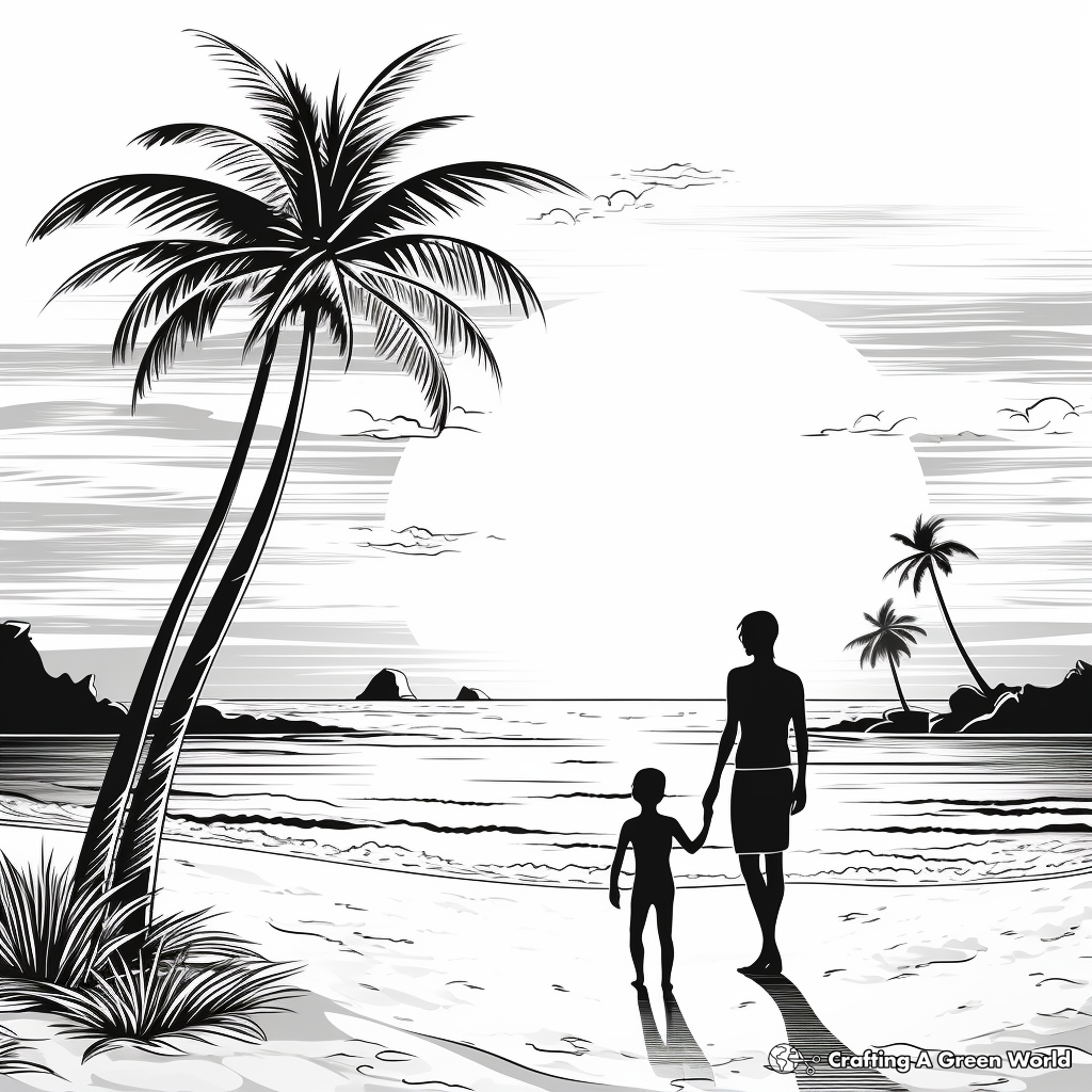 Beach coloring pages
