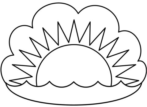 Sunset coloring page free printable coloring pages
