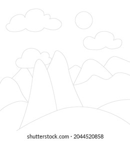 Sunset colouring page images stock photos d objects vectors