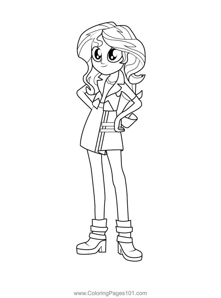 Sunset shimmer human my little pony equestria girls coloring page coloring pages for girls sunset shimmer little pony