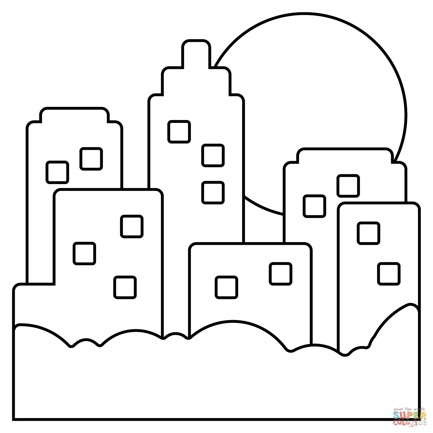 Sunset emoji coloring page free printable coloring pages