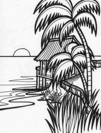 Sunset coloring pages printable for free download