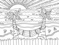 Sunset coloring pages printable for free download