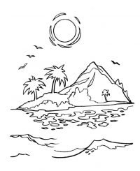 Sunset coloring pages printable for free download