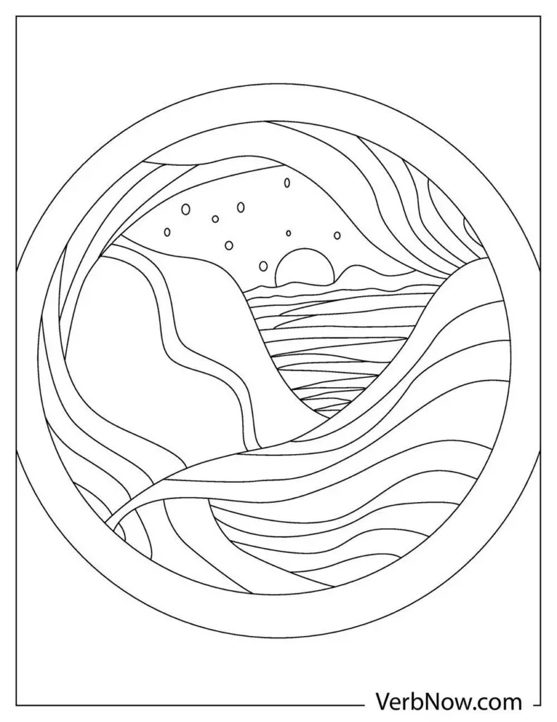Free sunset coloring pages book for download printable pdf
