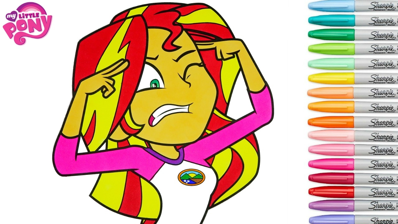 My little pony coloring pages sunset shimmer mlp equestria girls mlpeg rainbow splash