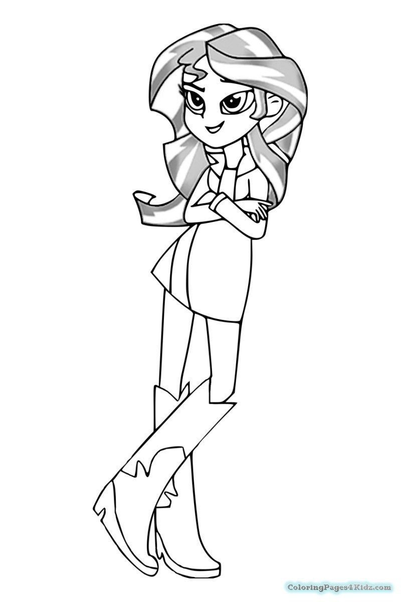 Sunset shimmer equestria girl coloring page
