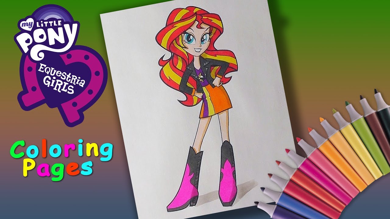 Equestria girls coloring pages for girls how to coloring sunset shimmer