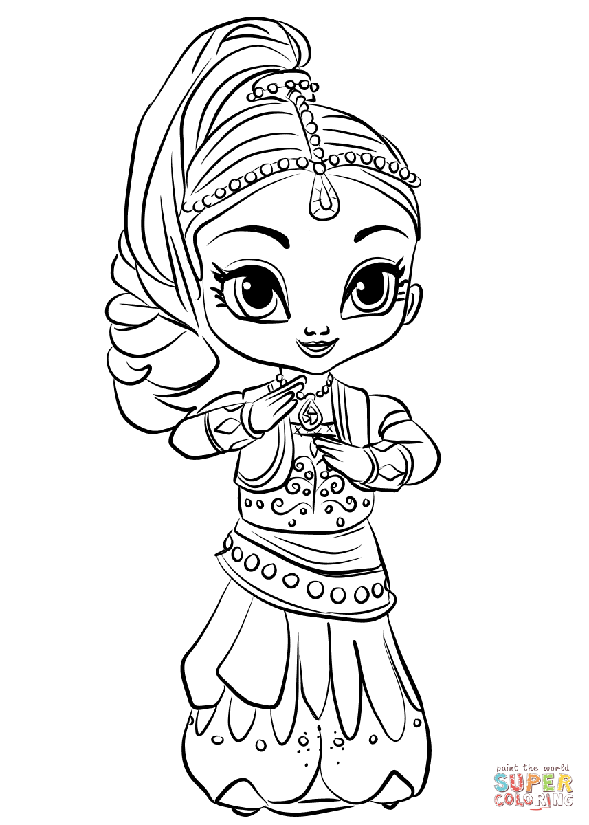 Shimmer coloring page free printable coloring pages