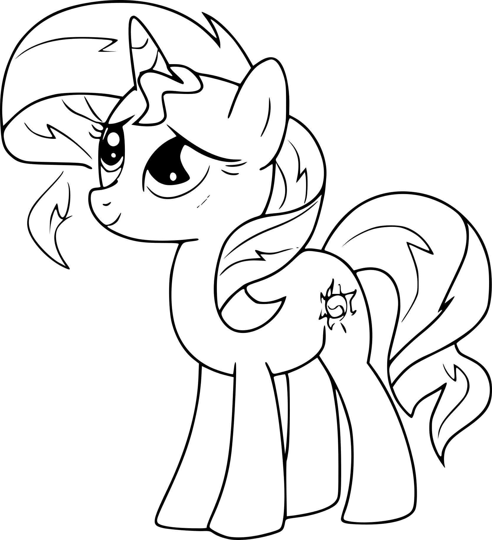 Sunset shimmer my little pony coloring page