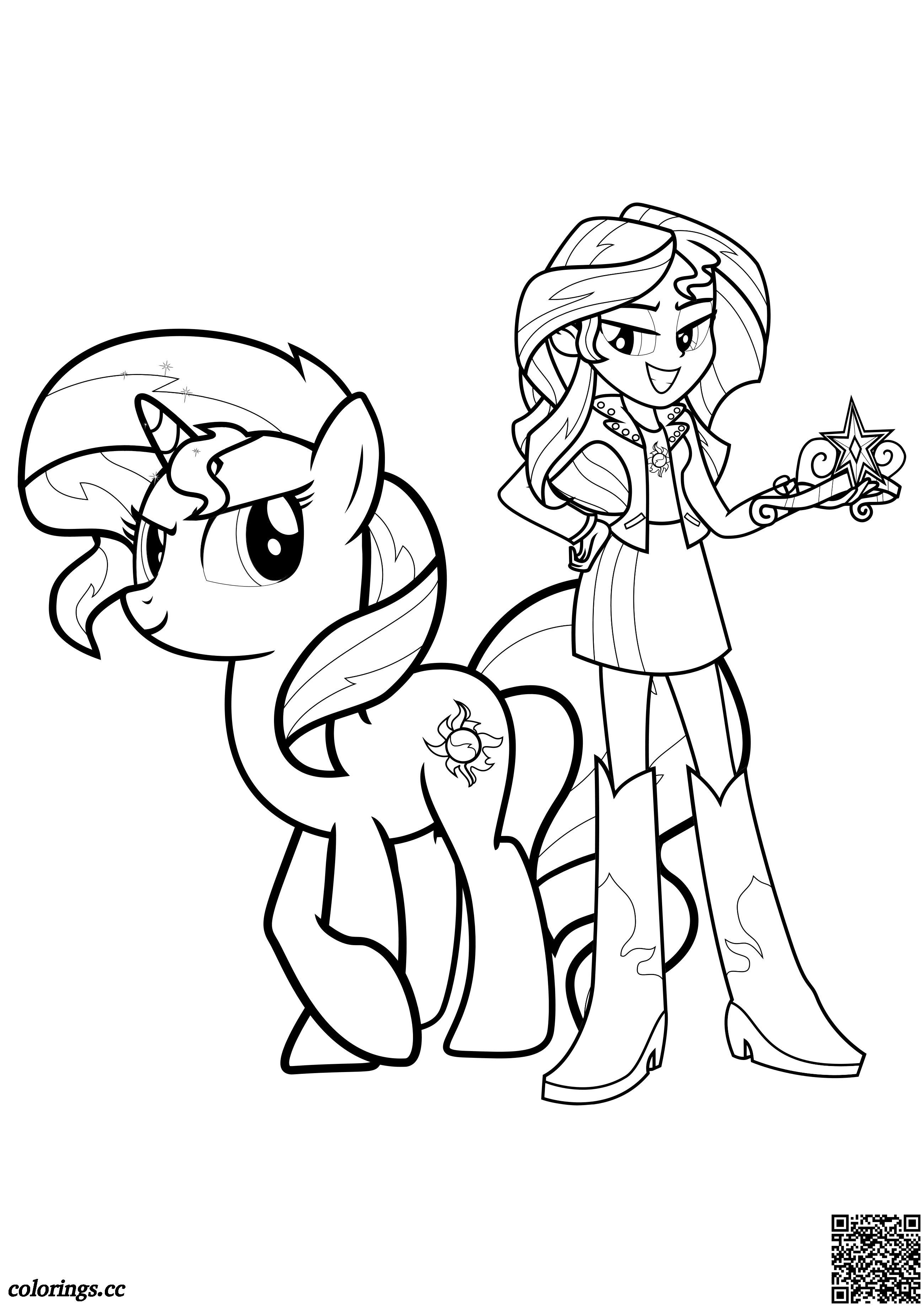 Pãnei e garota sunset shimmer coloring pages my little pony equestria girls coloring pages