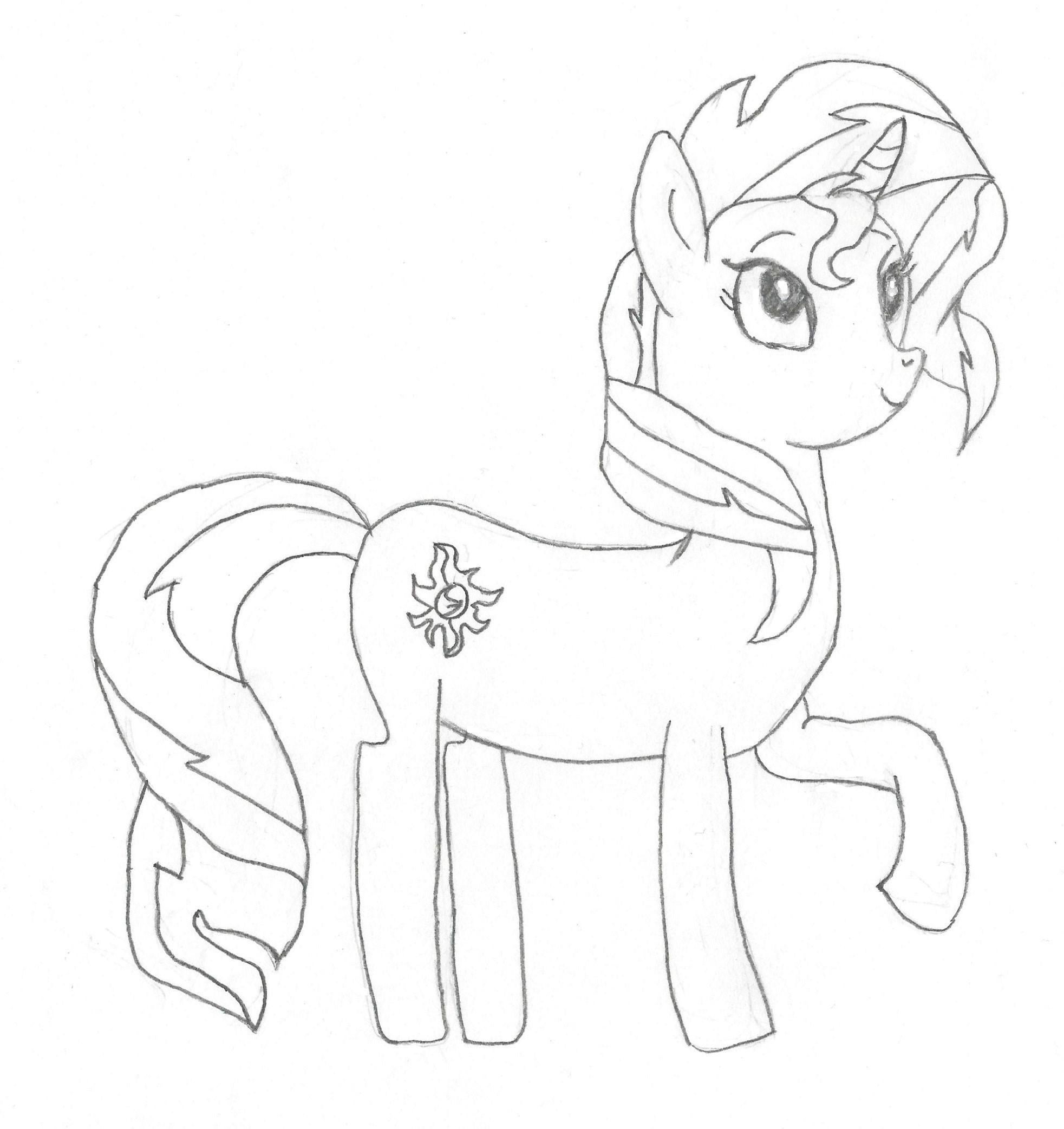 Drawing of pony sunset shimmer rmylittlepony