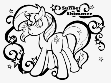 My little pony sunset shimmer coloring pages hd png download transparent png image