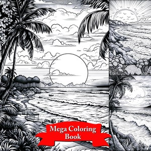 Sunset coloring page