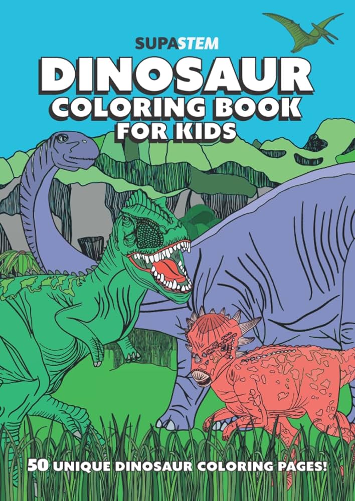 Dinosaur coloring book for kids unique dinosaur coloring book for boys and girls aged