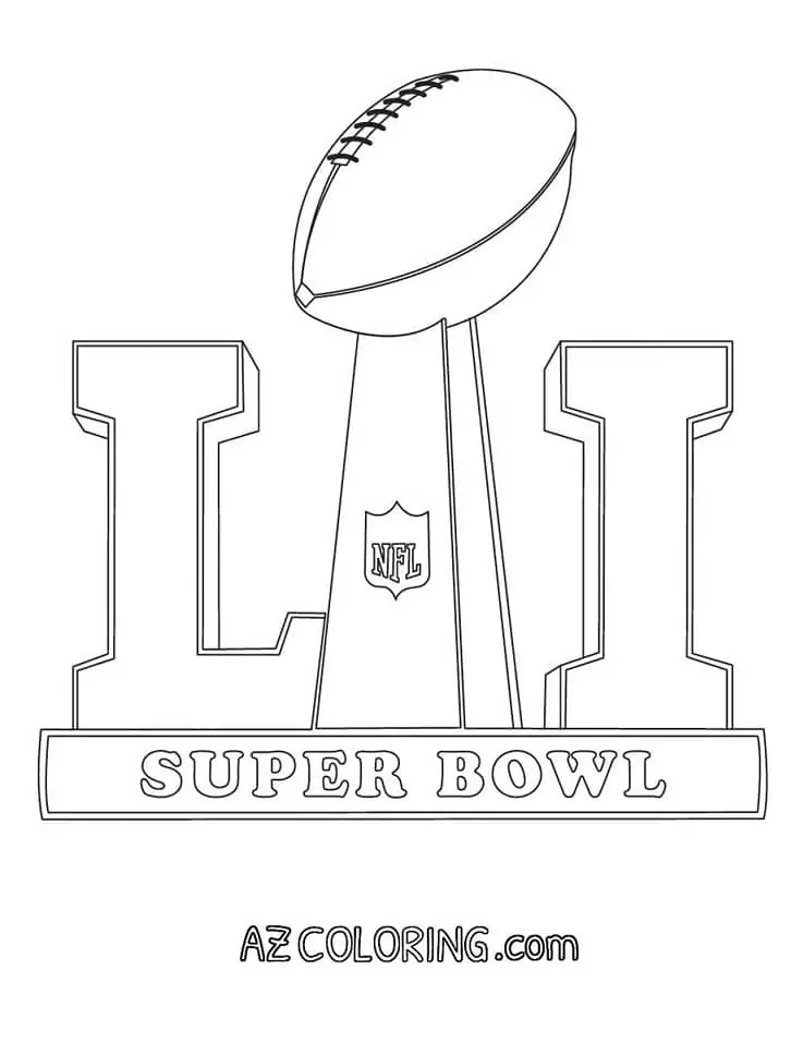Super bowl coloring page