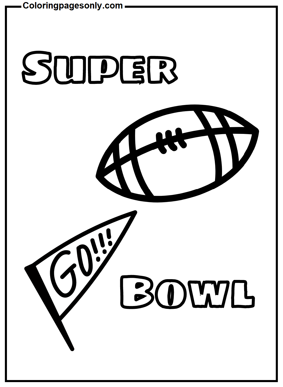 Super bowl free coloring page