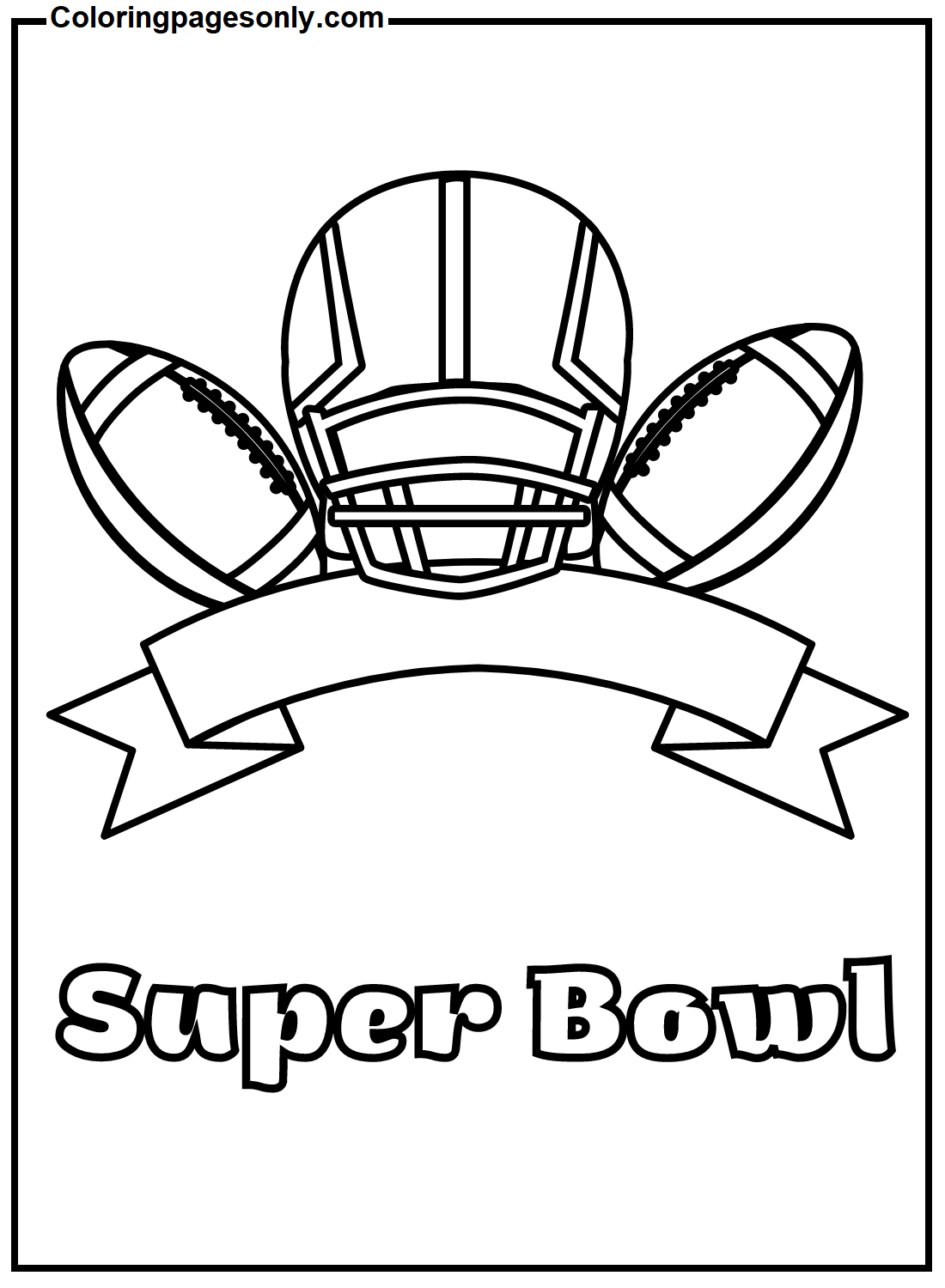 Th super bowl image coloring page