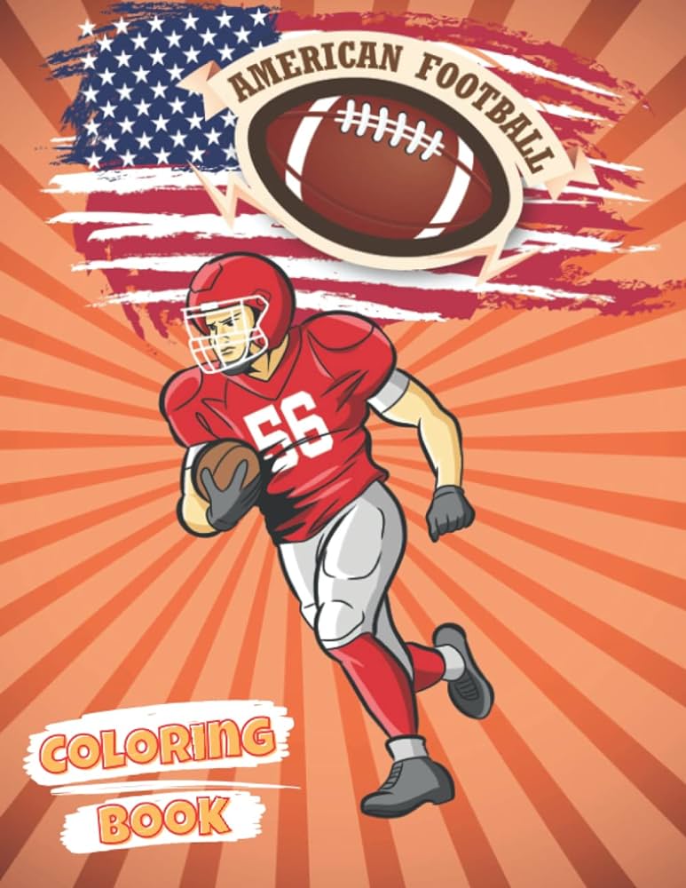 American football coloring book fun illustrations american football coloring book books fun books