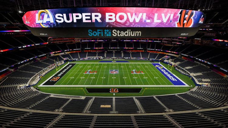 Field design revealed for super bowl lvi between cincinnati bengals and los angeles rams â