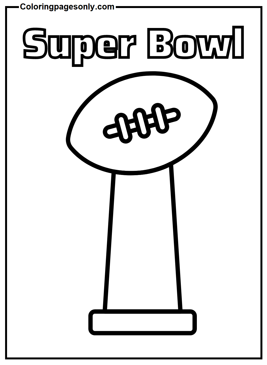 Th super bowl image coloring page