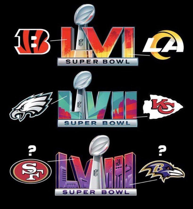 Mlfootball on x trending a conspiracy that the two colors on the super bowl logo every season represent the teams that end up in the super bowl ððð this year should be